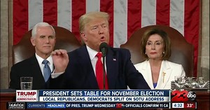 In Kern County, Republicans and Democrats both had their television's turned on for the State of the Union address