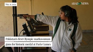 5.5K views · 129 reactions | #WATCH: “I am dedicated to giving my best performance to let Pakistan’s name shine.” Pakistan’s first Olympic markswoman, Kishmala Talat, set to compete in the 10m air pistol and 25m pistol events at the Paris Games - https://arab.news/v7tby | Arab News Pakistan | Facebook