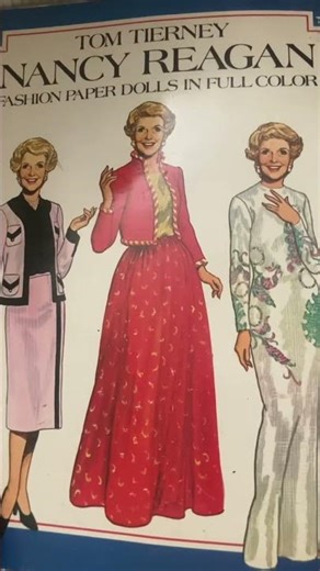 Vintage Fashion Paper Dolls 1st Lady Nancy Reagan #youtubeshorts #style #retro