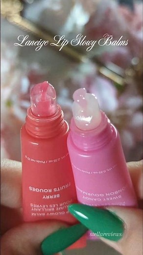 Laneige Lip Glowy Balms in 'Berry' & 'Sweet Candy' 🍓🍭 #laneige #laneigelipbalms #lipbalms