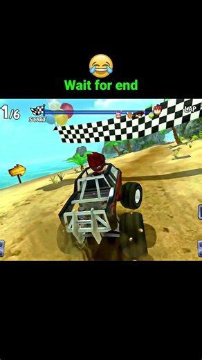 Wait for end 😂 Rez car accident 😂 #bbr2 beachbuggyracing2 #bbracing #bbr