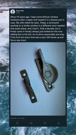 Never throw random parts away