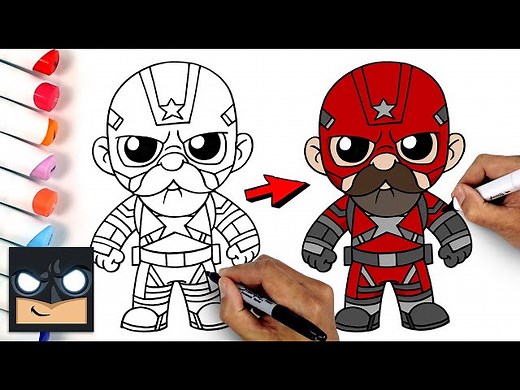 How To Draw Red Guardian | Draw and Color Tutorial - Videos For Kids