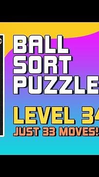 Ball Sort Puzzle Level 3450 Walkthrough [33 Moves!]
