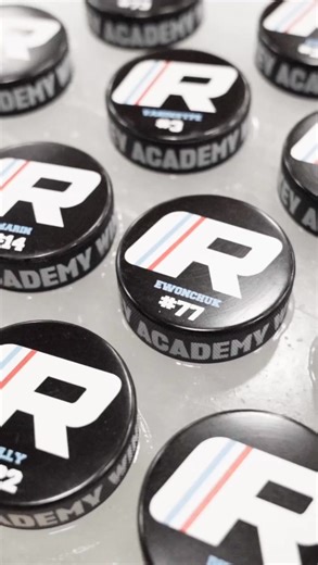 Coach, give your youth hockey team a puck they'll never forget! 🏒️ Custom edge-printed with their logo, colors & player details. High-quality print and fast shipping. Perfect for motivating players and building team spirit! | Athlete Accolades