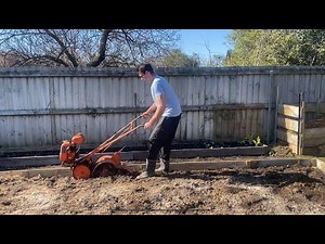 4. FIRST TIME USING A ROTARY HOE | Garden Update