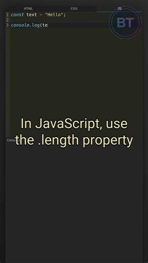 Want to know how many characters a string has? #javascript #coding