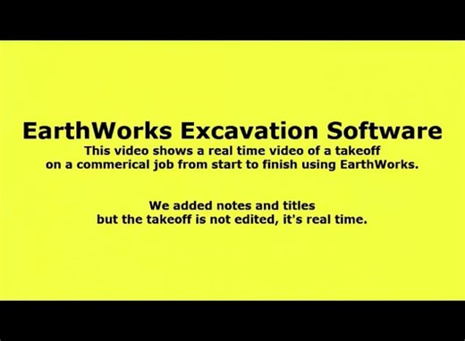EarthWorks Excavation Cut and Fill Software