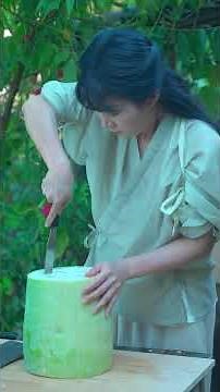 A Whole Winter Melon Becomes a Hot Pot