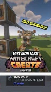 Fast Iron Farm Minecraft Create #createmod #minecraft
