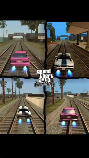 GTA SAN ANDREAS 🥶 Car unique stunts I car stunt I 4 car jumps #gta #gtasanandreas #shorts #stunt #cj