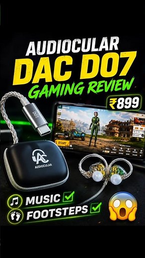 Under 1000 Best Type-C to 3.5mm adaptor | Audiocular Dac D07 review