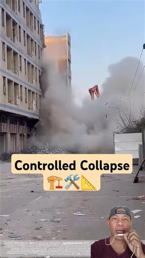 Controlled Collapse 🏗️🛠️📐 #DemolitionScience #EngineeringPrecision #SafeDestruction