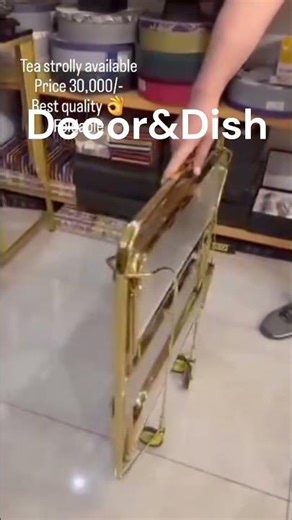 Modren Folding Trolley With Glass Shelves Order On Whatsapp 03160440719 #crockery #new #shortvideo