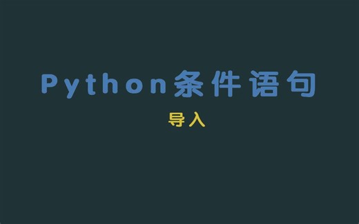 Python条件语句导入