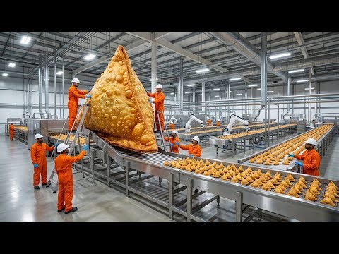 Inside a Modern Samosa Factory: How Crispy Golden Samosas Are Mass-Produced (Full Process)