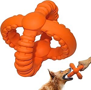 Detachable Dog Chew Toys for Healthy Chewing, Dog Toys for Aggressive Chewers, Natural Rubber Indestructible Dog Toy for Small and Medium Dogs, Clean Teeth & Training (1 Set)