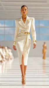 "GOLDEN IVORY: The Luxe Neutrals Collection" | FirsteryDiva #IvoryFashion #GoldAccents #RunwayLuxury #HighFashion #CoutureGlam | Firstery Diva