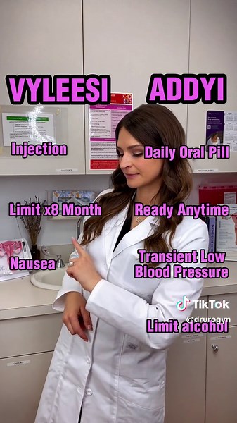 Vyleesi and Addyi are two FDA approved drugs to treat female low libido! But both medication options are very different! Which is the right one for you? #addyi #vyleesi #lowlibido #hsdd #FDAapproved #sexualhealth #urologist #urology #urogynecologist #doctor #medicine #womenshealth #health #womensempowerment #losangeles #gyn #obgyn #gynecology