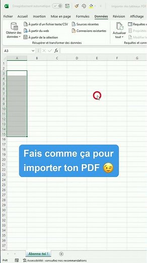 L’astuce secrète pour importer des tableaux PDF dans Excel 🤫