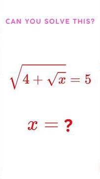 Nested Square Root Challenge #maths #squareroot #shorts