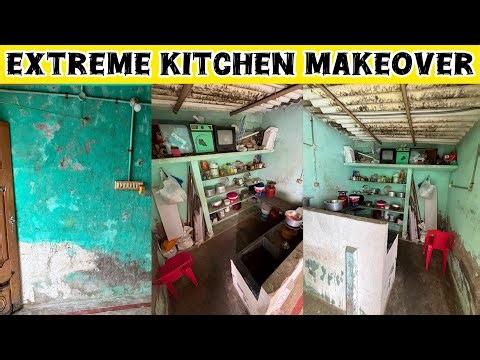 Extreme Kitchen Makeover | Non Modular Indian Kitchen Makeover #kitchenmakeover #extrememakeover