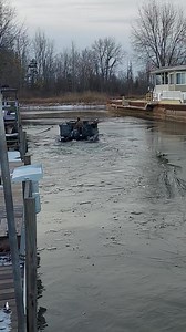 When you wait one day too long to take your duck boat out of the water!! Lol | Rocky Snyder
