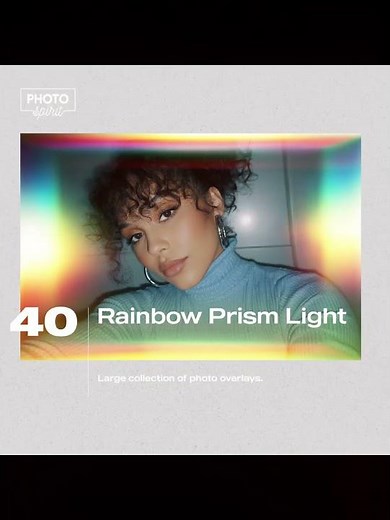 🌈✨ 40 Premium Rainbow Prism Light Overlays for Stunning Designs #overlays #Photoshop #design