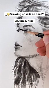 66K views · 29K reactions | How To Draw Nose - Easy Way #drawing #howtodraw #drawingtutorial | Graphite Flow | Facebook