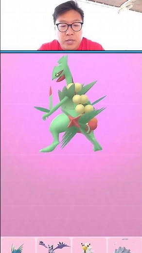 Shiny Mega Sceptile Evolution in Pokemon GO #shorts #pokemongo
