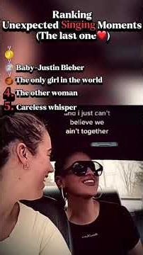 Ranking Unexpected Singing Moments