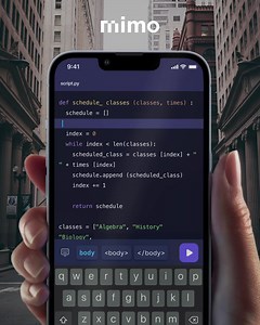 "The app’s lessons make it easy to squeeze coding into your busy day." – The New York Times | Mimo