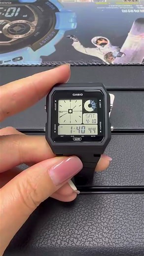 卡西欧（CASIO）手表 复古小方块虚拟指针休闲时尚电子百搭情侣表 情人节礼物 LF-20W-1A