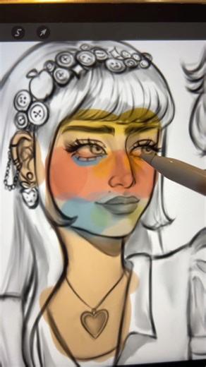 How i color skin digitally using color zones technique #arttutorial #fanart #digitalart #procreate
