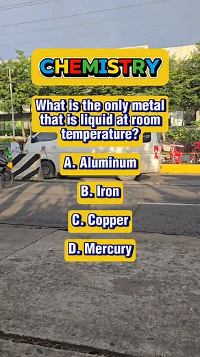 What is the only metal that is liquid at room temperature? A. Aluminum B. Iron C. Copper Or D. Mercury #chemistry #science #metal #quiz #generalknowledge | Learn English