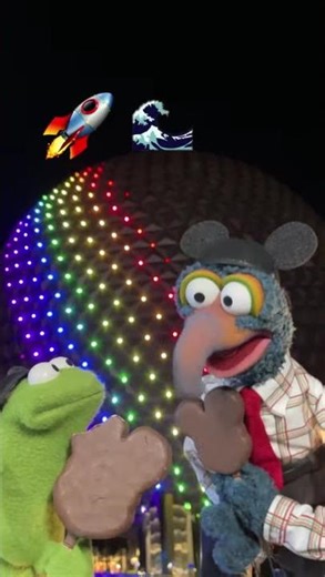 Muppets Gonzo And Robin At Spaceship Earth
