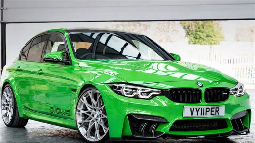 Bright green BMW M3 performance build