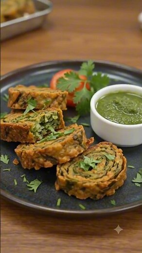Crispy Maharashtrian Kothimbir Wadi 😍 | Easy Homemade Recipe in Just Minutes! #shorts