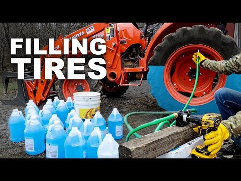 How to Fill Tractor Tires - Cheap Liquid Ballast