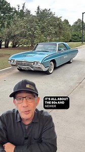 Can 60's T-Birds get any cheaper? 😵 This 1963 Ford Thunderbird coupe is finished in turquoise over a matching turquoise vinyl interior. Power comes from a 300-horsepower 390ci V8 paired with a three-speed Cruise-O-Matic automatic transmission. This example features a 1961-style grille, 14-inch Kelsey-Hayes wire wheels with whitewall tires, and rear fender skirts. The cabin includes front bucket seats, the signature Swing-Away steering wheel, and brushed aluminum trim. Modern additions include a
