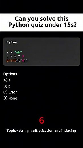Solve this python quiz and comment your answer!! #python #pythondev #programming