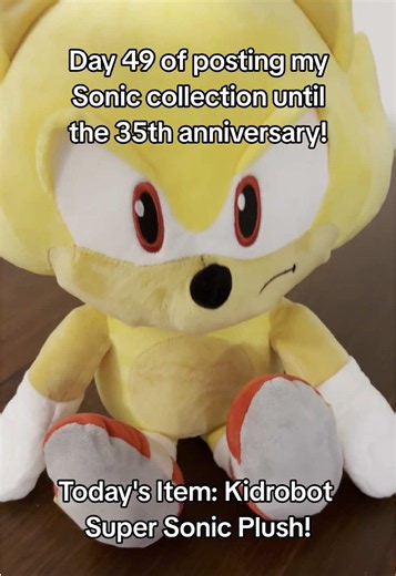 The biggest Super Sonic plush I own, and it has a rumble feature! #sonic #sonicthehedgehog #supersonic #sega #collection