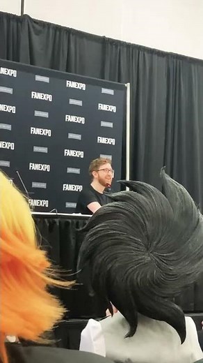 Justin Briner says a line from Bakugo as Deku (Dallas Fan Expo) #mha