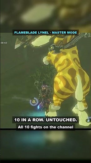 10-Year-Old RIDES the Flameblade Golden Lynel — Beaten UNTOUCHED! Zelda BOTW Master Mode