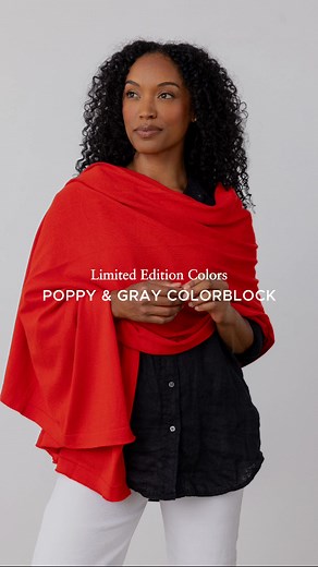 The cloud-soft layer you take everywhere— now in limited-edition Poppy Red Gray Colorblock, available for ONE week only! Don’t wait. These colors won’t be back. | zestt