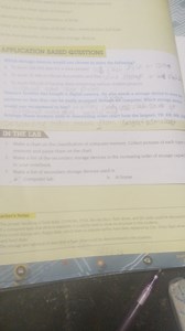 Make a chart on the classification of computer memory. Collect ... | Filo