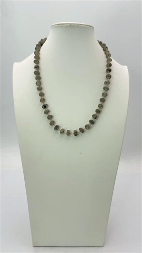 Dotted Quartz Beads Handmade Kattu Teega Customized Necklace | Elegant Gemstone Jewelry Design