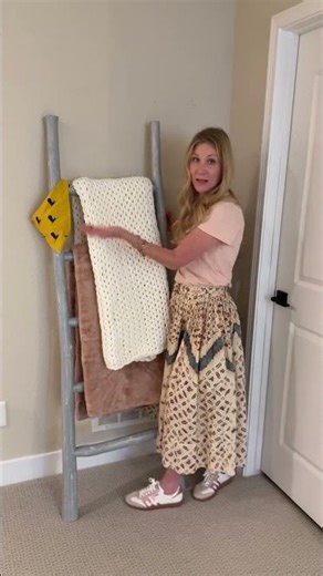 Fall Blanket Ladder Styling Inside the St. Jude Dream Home #Shorts #FallDecoratingTips