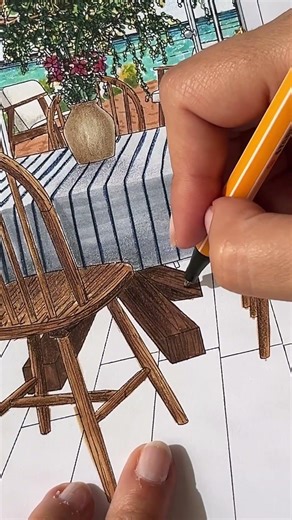 Coloring Process: Interior design pages