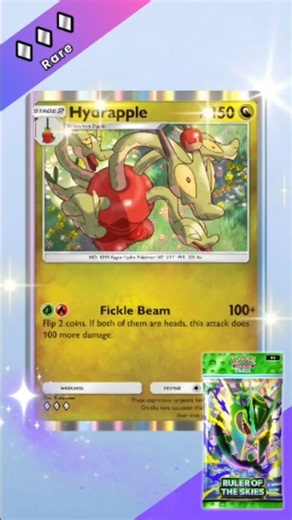 Hydrapple (Rare) in Booster packs Ruler of the Skies | Pokemon TCG Pocket #pokemontcg